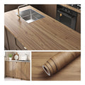 Livelynine Papier Adhesif pour Meuble Bois Chene Revetement Plan du Travail Cuisine 90CMx500CM Papier Peint Autocollant Aspect Bois Vinyle Adhesif Chene Papiers Adhesif pour Meuble Cuisine