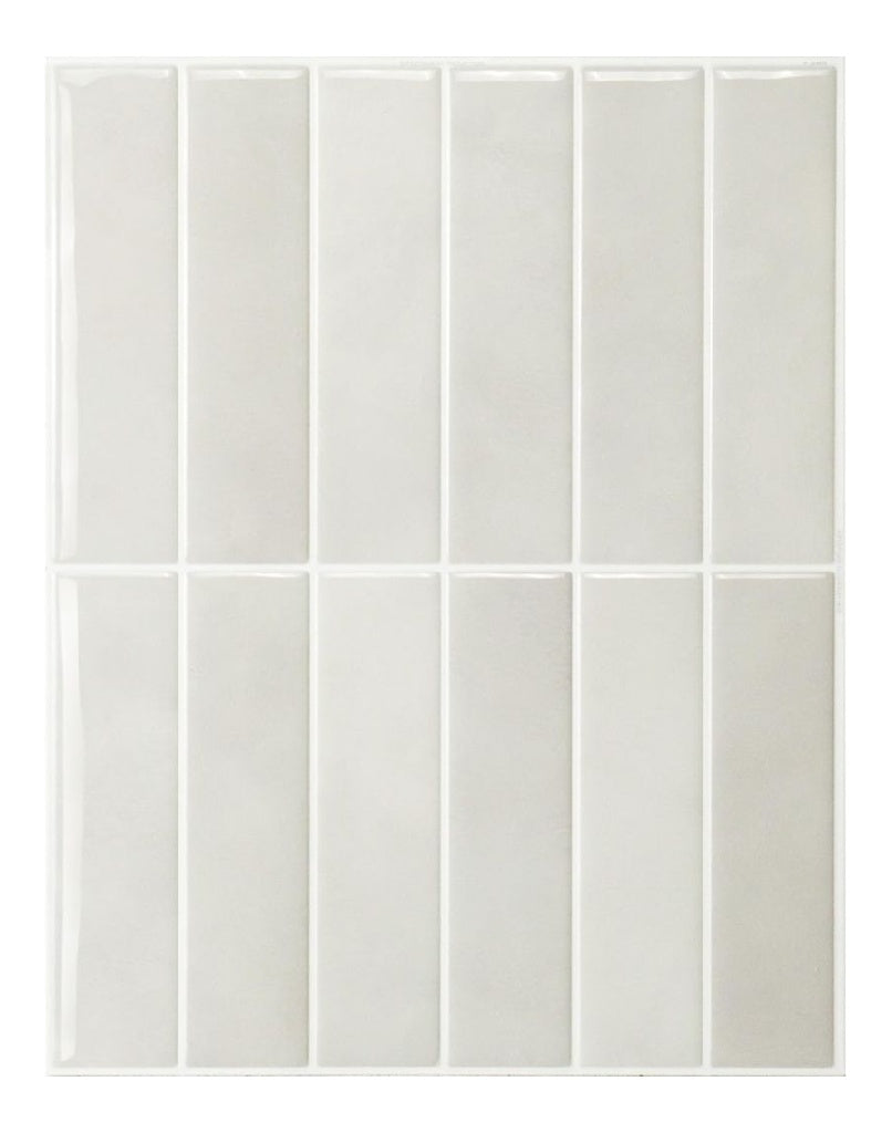 Smart Tiles Credence adhesive destine a cuisine ainsi que salle de bain sticker carrelage mural carreaux blancgris autocollants lot de 5 feuilles 29 x 2286 cm