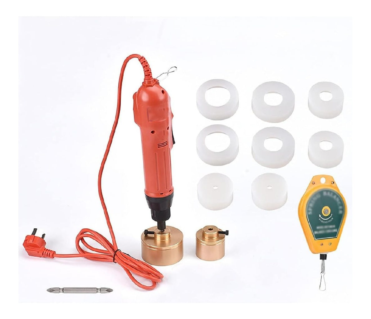 electrique Generique Machine De Scellage De Bouchons De Bouteilles Couple Reglable 230 Kgf/cm 3040 Bouteilles par Minute Bouchons De Bouteilles en Plastique De 10 a 50 Mm