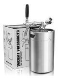 Mini TMCRAFT fut Growler 8 l Systeme de tonneau a pression en acier inoxydable possedant robinet reglable Peut conserver les boissons fraiches et gazeuses pour les brasseries maison