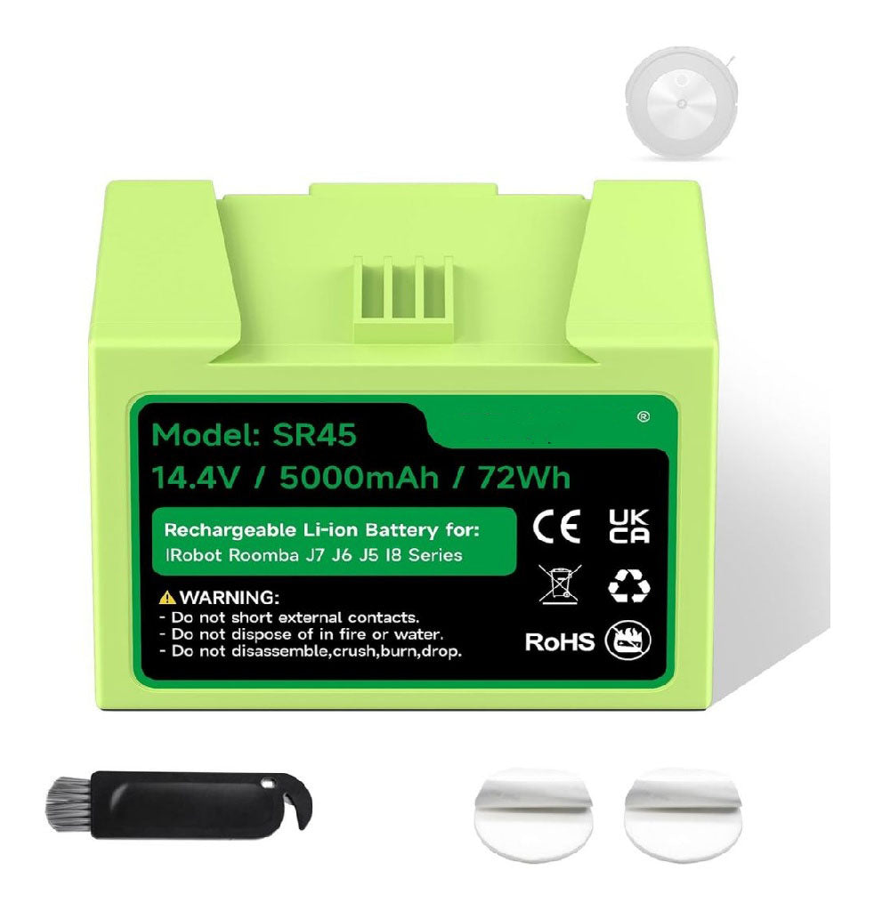 Batterie ABLD1/ABLD2 LiION de Rechange destine a Roomba J7/J7 J6/J6 J5/J5 I8/I8 Plus J7550 J755020 7150 J7150 J715020 i8550 i855020 Roomba Batterie 144 V 5000 mAh